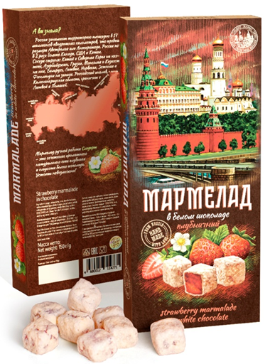  Сладарт Мармелад Клубничный в белом шоколаде, 150г   в Новоалтайске